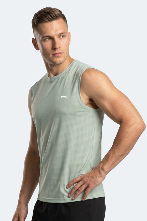 Slazenger HEROFIT IN Erkek Kolsuz Su Yeşili Atlet