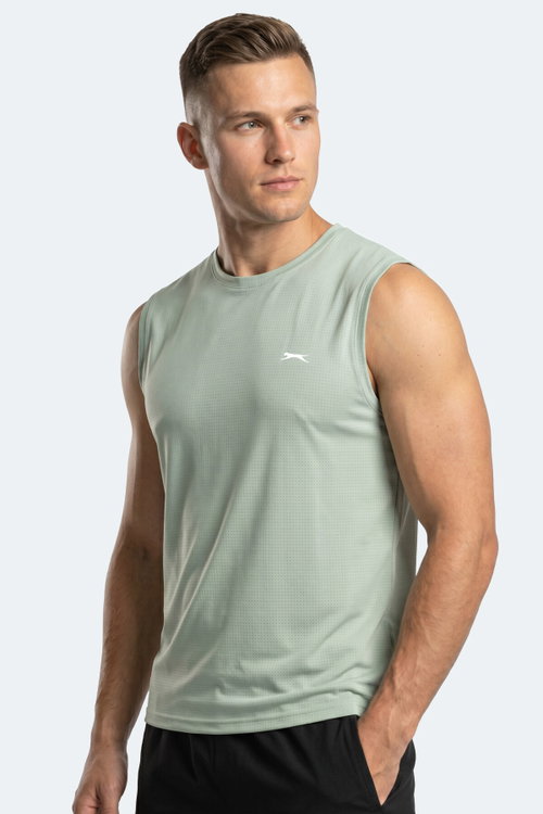 Slazenger HEROFIT IN Erkek Kolsuz Su Yeşili Atlet