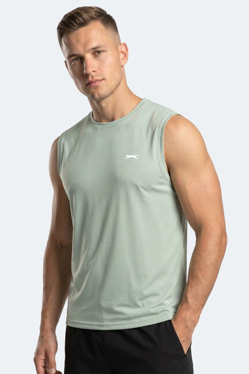 Slazenger HEROFIT IN Erkek Kolsuz Su Yeşili Atlet