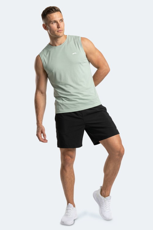 Slazenger HEROFIT IN Erkek Kolsuz Su Yeşili Atlet