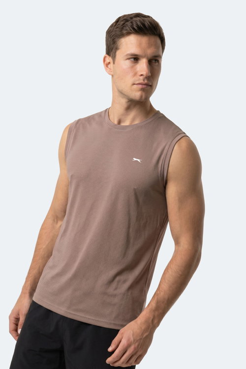 Slazenger HEROFIT IN Erkek Kolsuz Vizon Atlet