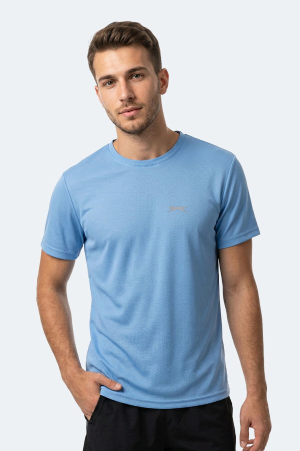 Slazenger HERRERA Erkek Saks Mavi Tişört