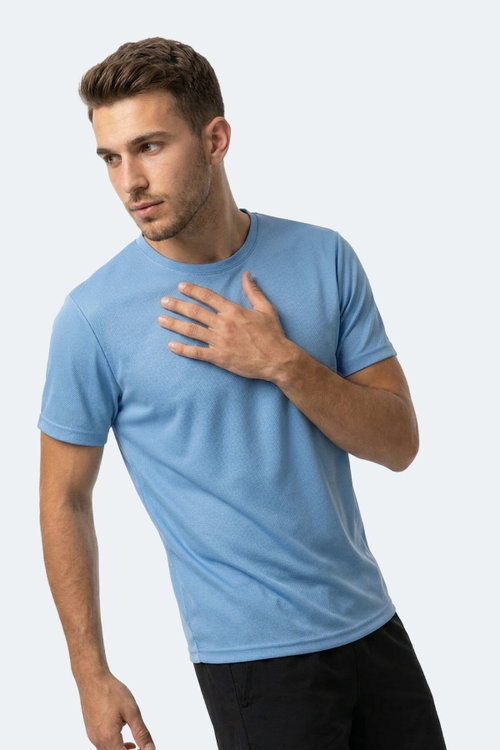 Slazenger HERRERA Erkek Saks Mavi Tişört