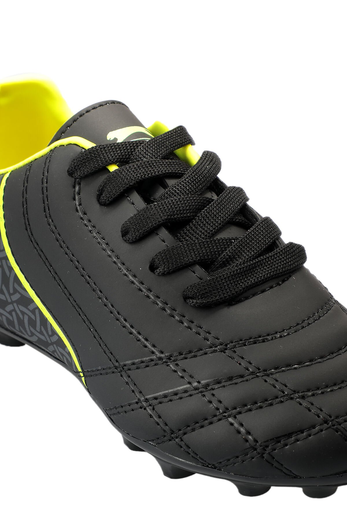 Slazenger HINO KR Futbol Erkek Çocuk Krampon Ayakkabı Siyah / Sarı - Thumbnail