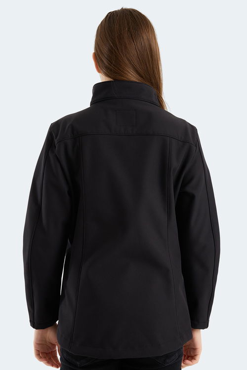 Slazenger HIP STYLE Kadın Dik Yaka Fermuarlı Siyah Mont & Kaban