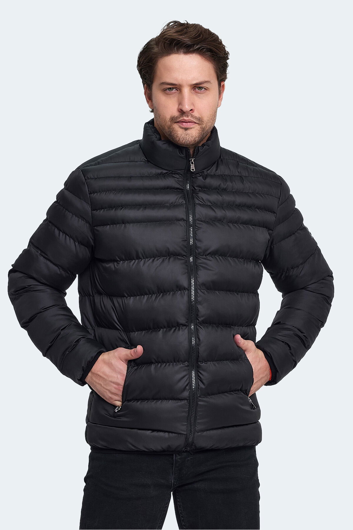 Slazenger HORIZON I Erkek Şişme Siyah Mont & Kaban - Thumbnail