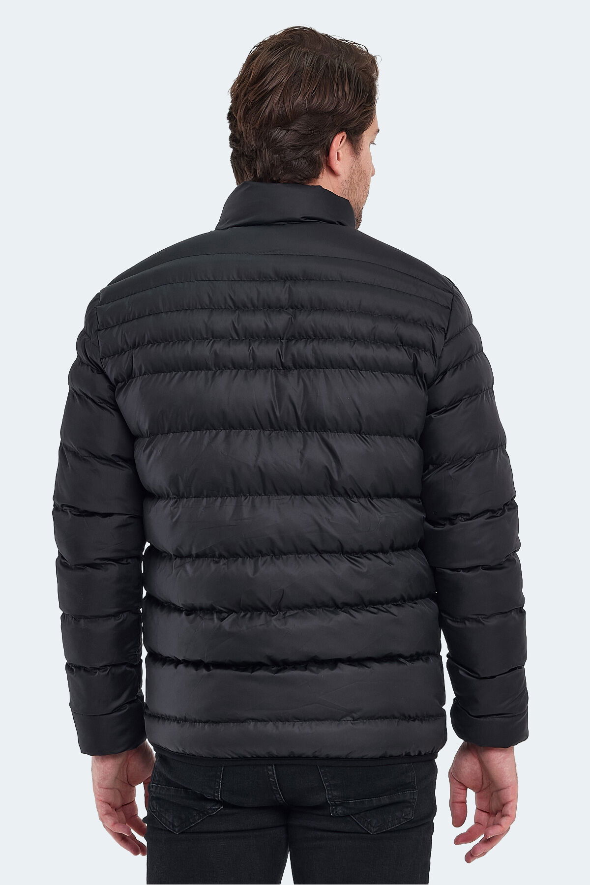 Slazenger HORIZON I Erkek Şişme Siyah Mont & Kaban - Thumbnail