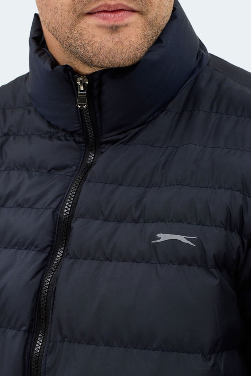 Slazenger HORIZON I Erkek Dik Yaka Fermuarlı Lacivert Mont & Kaban