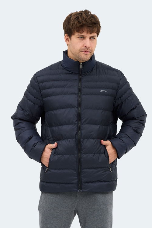 Slazenger HORIZON I Erkek Dik Yaka Fermuarlı Lacivert Mont & Kaban