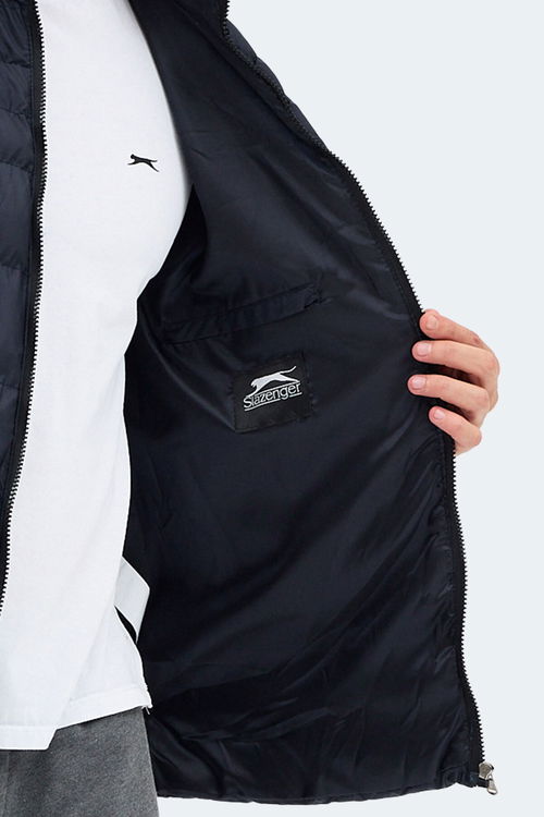 Slazenger HORIZON I Erkek Dik Yaka Fermuarlı Lacivert Mont & Kaban