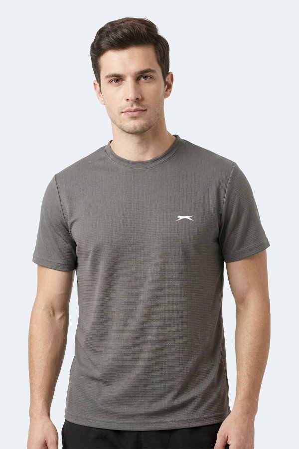 Slazenger HUGGER Erkek Koyu Gri Tişört