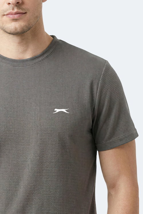 Slazenger HUGGER Erkek Koyu Gri Tişört