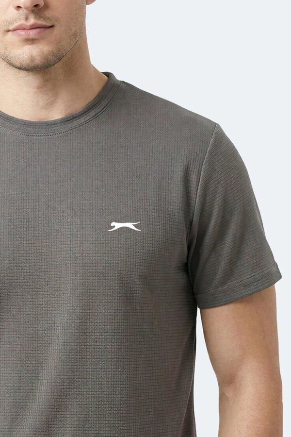 Slazenger HUGGER Erkek Koyu Gri Tişört