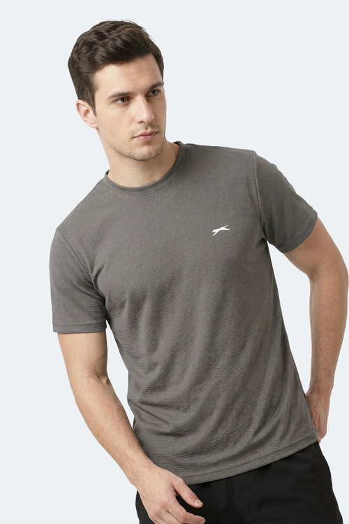 Slazenger HUGGER Erkek Koyu Gri Tişört