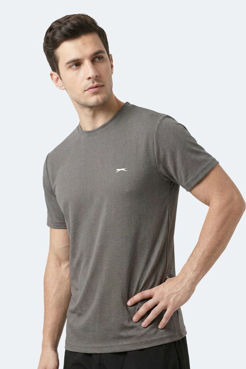 Slazenger HUGGER Erkek Koyu Gri Tişört