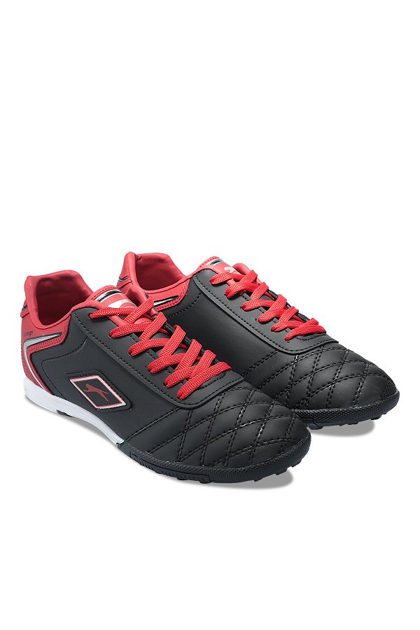 HUGO HS Futbol Erkek Çocuk Halı Saha Ayakkabı Siyah / Kırmızı