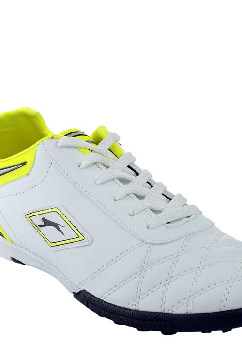 Slazenger HUGO HS Futbol Erkek Halı Saha Ayakkabı Beyaz / Sarı