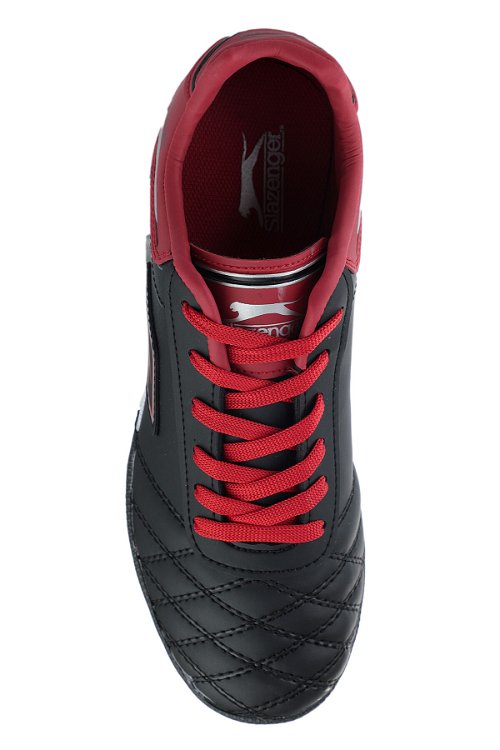 Slazenger HUGO HS Futbol Erkek Halı Saha Ayakkabı Siyah / Kırmızı