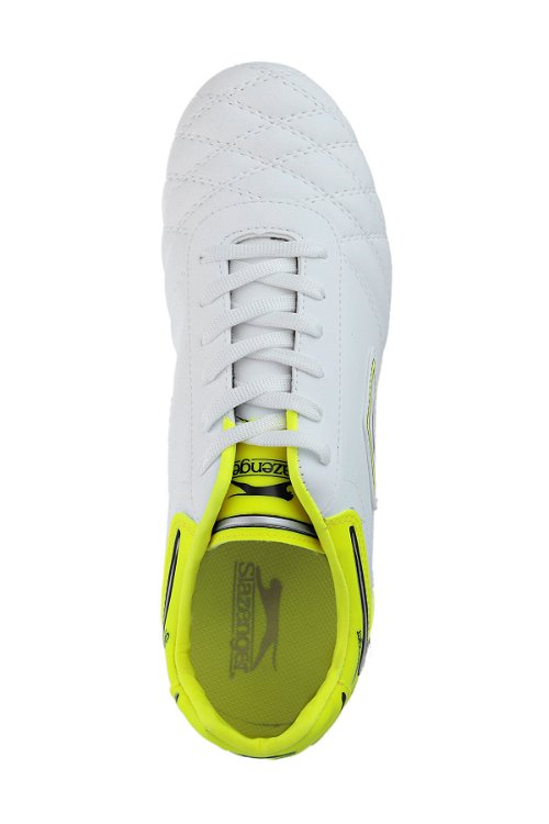 Slazenger HUGO KR Futbol Erkek Çocuk Krampon Ayakkabı Beyaz / Sarı