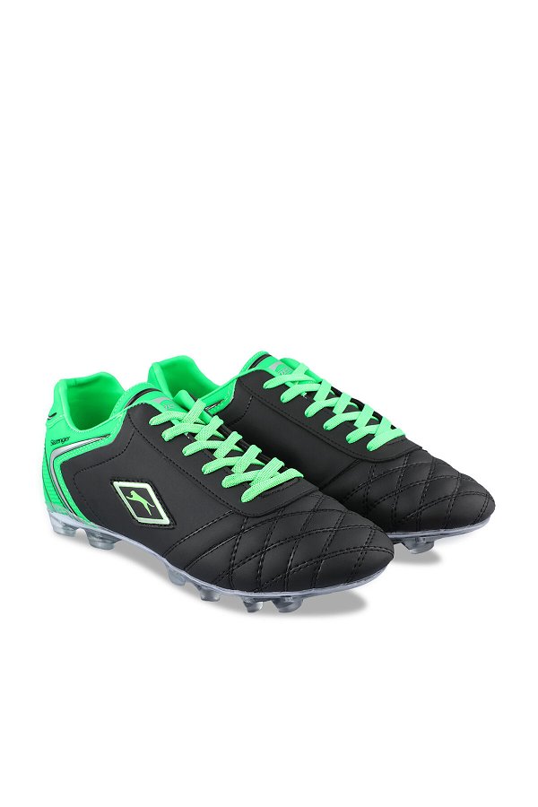 Slazenger HUGO KR Futbol Erkek Çocuk Krampon Ayakkabı Siyah / Yeşil