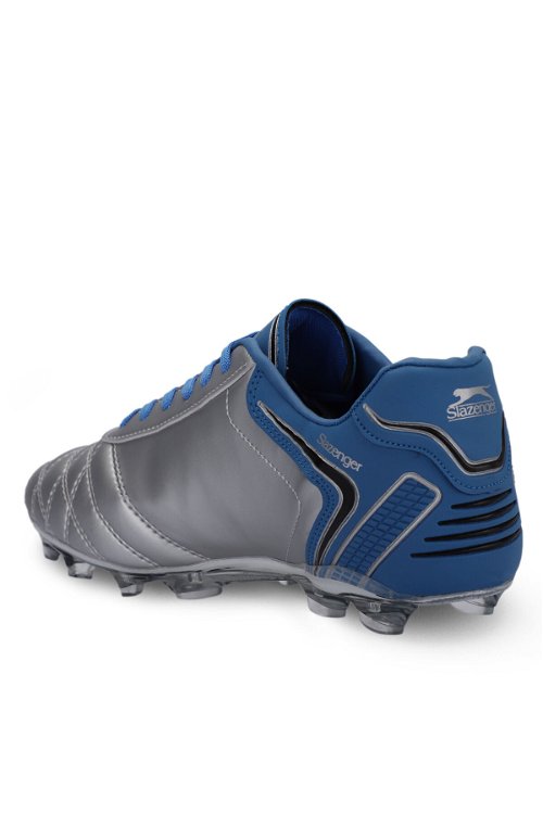 Slazenger HUGO KR Futbol Erkek Krampon Ayakkabı Gri / Mavi
