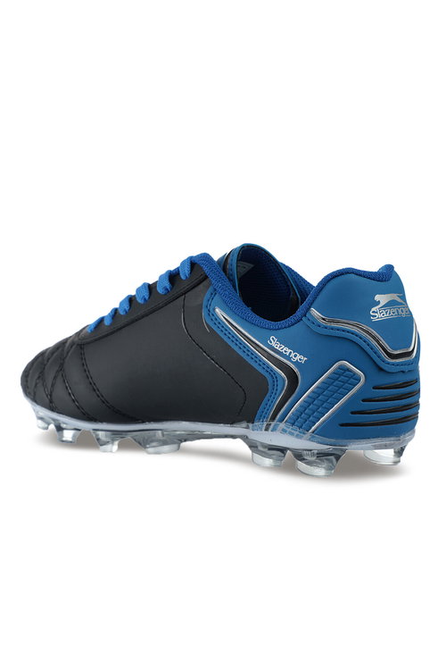 Slazenger HUGO KR Erkek Halı Saha Siyah / Mavi Futbol Ayakkabısı