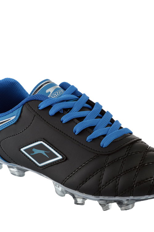 Slazenger HUGO KR Erkek Halı Saha Siyah / Mavi Futbol Ayakkabısı