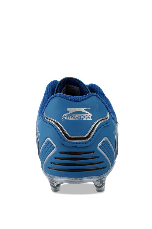 Slazenger HUGO KR Erkek Halı Saha Siyah / Mavi Futbol Ayakkabısı