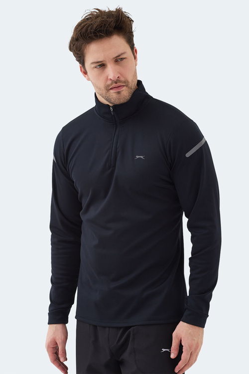 Slazenger INTIMATE I Erkek Dik Yaka Fermuarlı Lacivert Sweatshırt