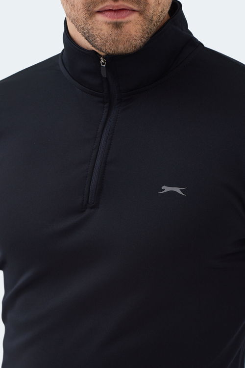 Slazenger INTIMATE I Erkek Dik Yaka Fermuarlı Lacivert Sweatshırt