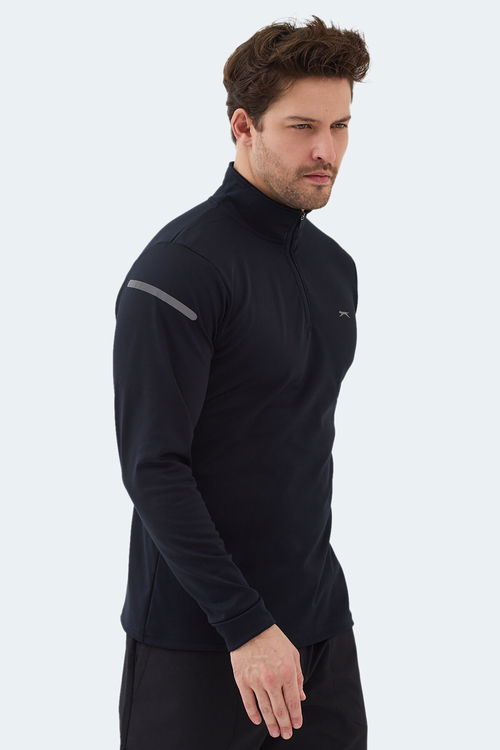 Slazenger INTIMATE I Erkek Dik Yaka Fermuarlı Lacivert Sweatshırt