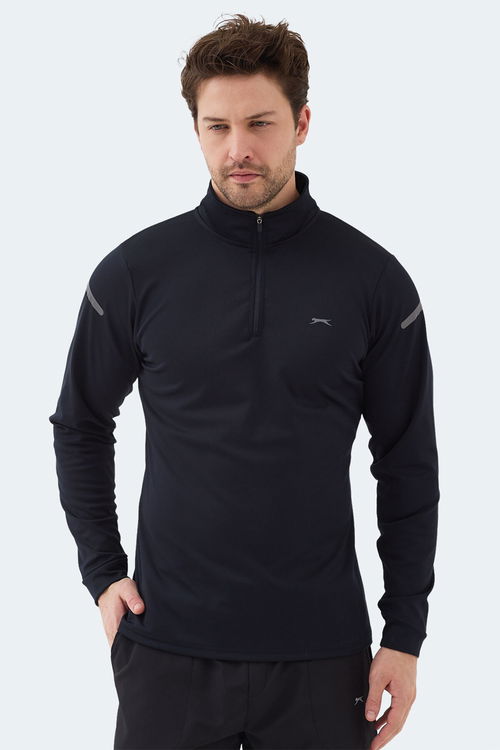 Slazenger INTIMATE I Erkek Dik Yaka Fermuarlı Lacivert Sweatshırt