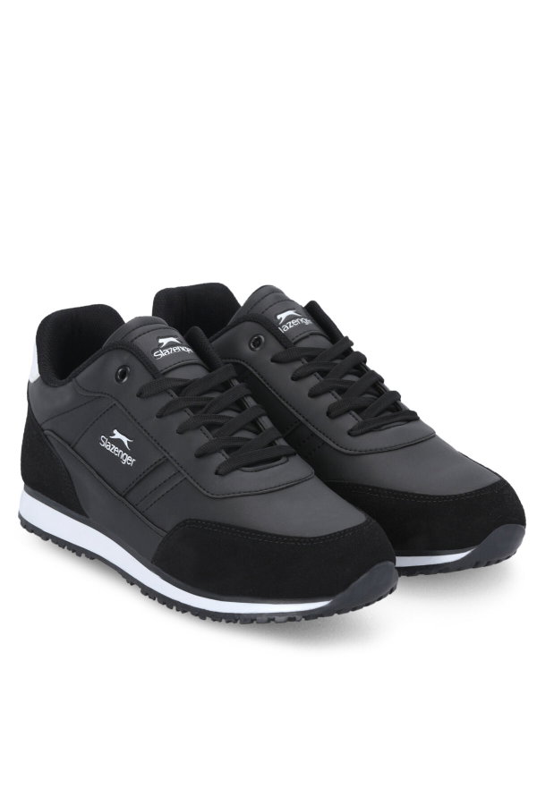 Slazenger ISPIRE I Erkek Büyük Beden Siyah / Beyaz Günlük Spor Ayakkabısı