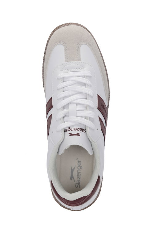 Slazenger ITALY I Kadın Beyaz / Bordo Günlük Spor Ayakkabısı