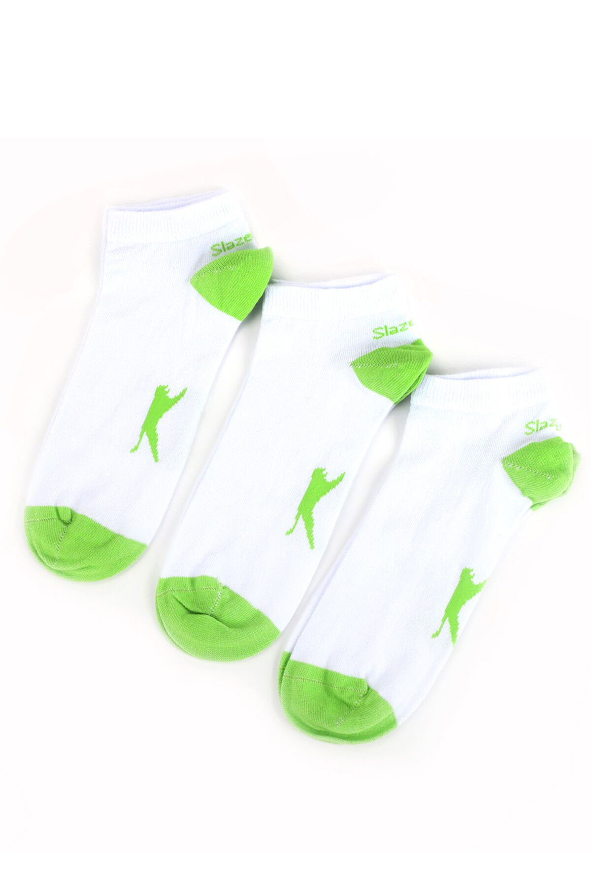 Slazenger JACKIE 3 lü Kadın Çorap Beyaz / Yeşil - Thumbnail