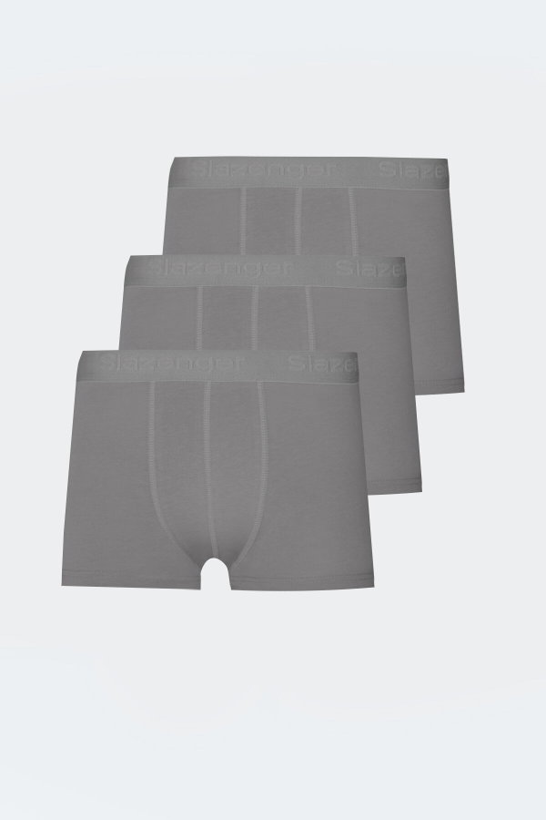 Slazenger JADAX 3 lü Set Erkek Gri Boxer