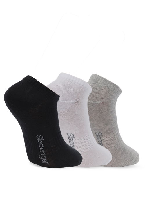 Slazenger JADIRA 3 lü Erkek Siyah / Beyaz Çorap
