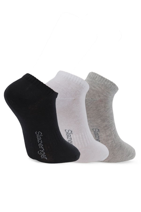 Slazenger JADIRA 3 lü Erkek Siyah / Beyaz Çorap