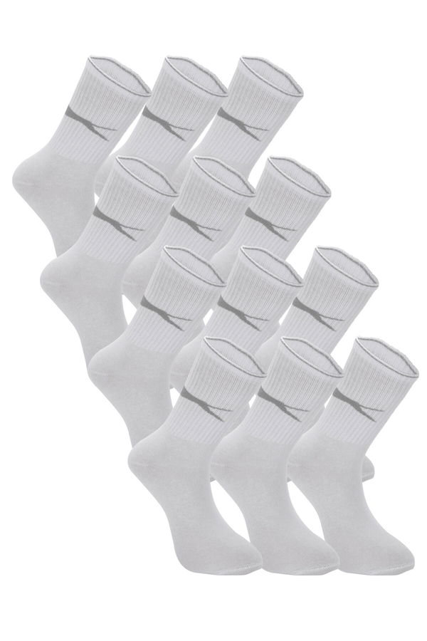 Slazenger JAGO 12 li Set Erkek Beyaz Çorap
