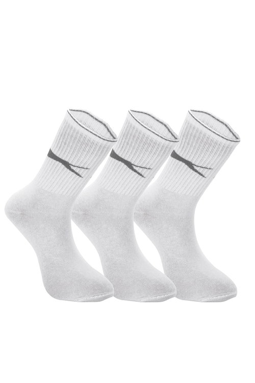 Slazenger JAGO 3 lü Erkek Spor Beyaz Çorap