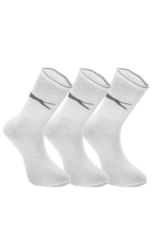 Slazenger JAGO 3 lü Erkek Spor Beyaz Çorap