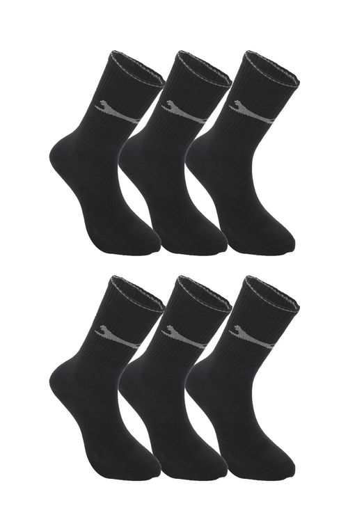 Slazenger JAGO 6 lı Set Erkek Siyah Çorap