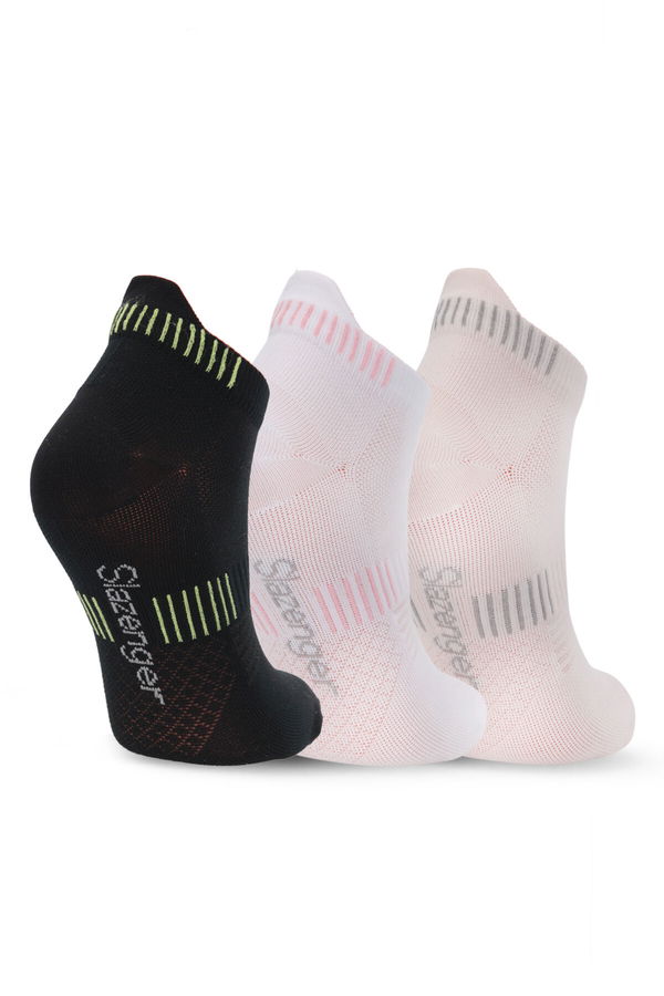 Slazenger JALIA 3 lü Kadın Siyah / Beyaz Çorap