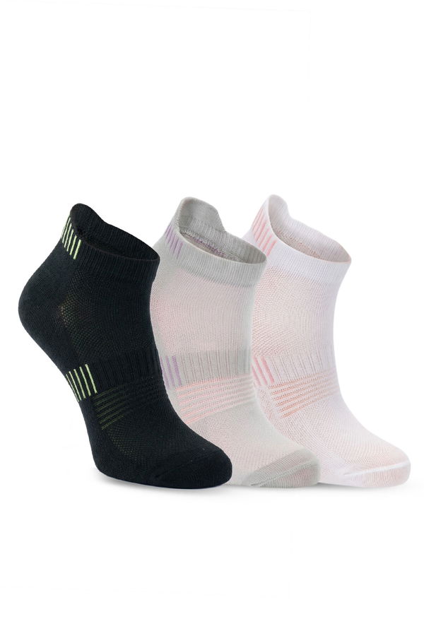 Slazenger JALIA 3 lü Kadın Siyah / Gri Çorap