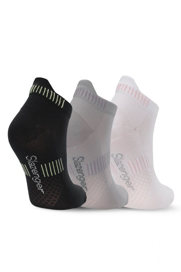 Slazenger JALIA 3 lü Kadın Siyah / Gri Çorap