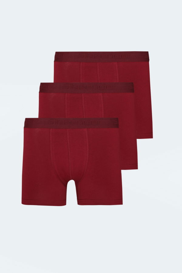 Slazenger JAMA 3 lü Set Erkek Bordo Boxer
