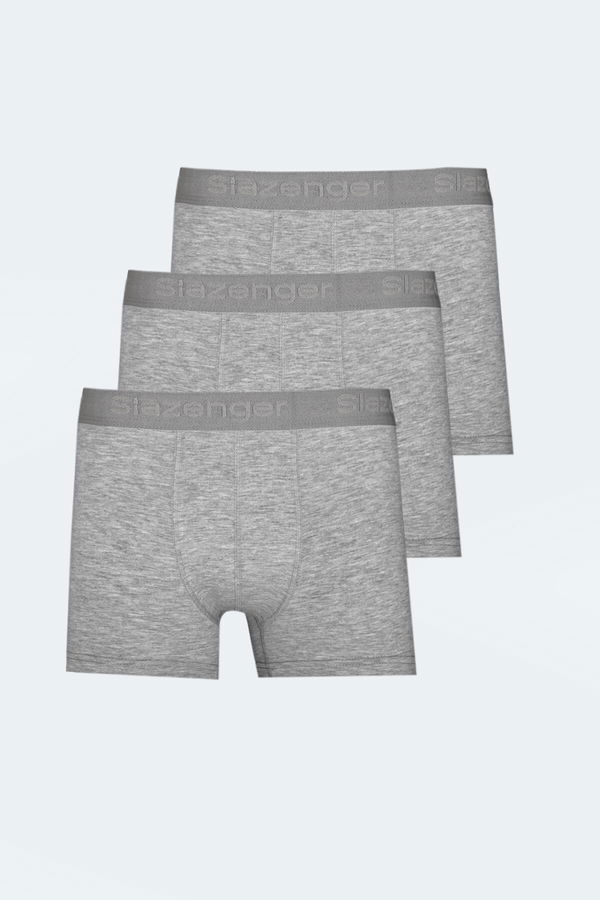 Slazenger JAMA 3 lü Set Erkek Gri Boxer