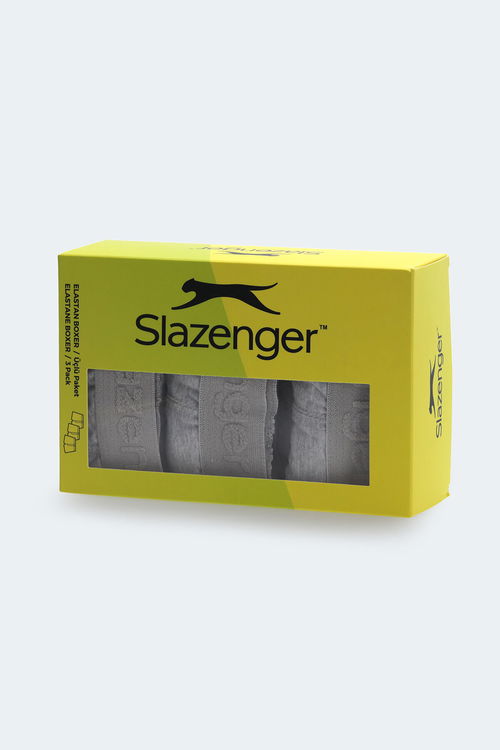 Slazenger JAMA 3 lü Set Erkek Gri Boxer