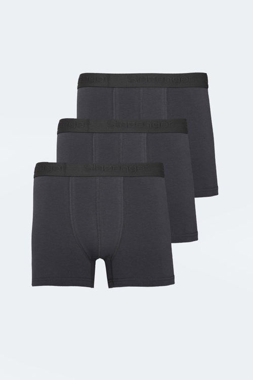 Slazenger JAMA 3 lü Set Erkek Koyu Gri Boxer
