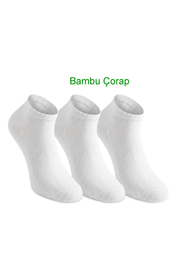 Slazenger JEFRY 3 lü Erkek Bambu Beyaz Çorap